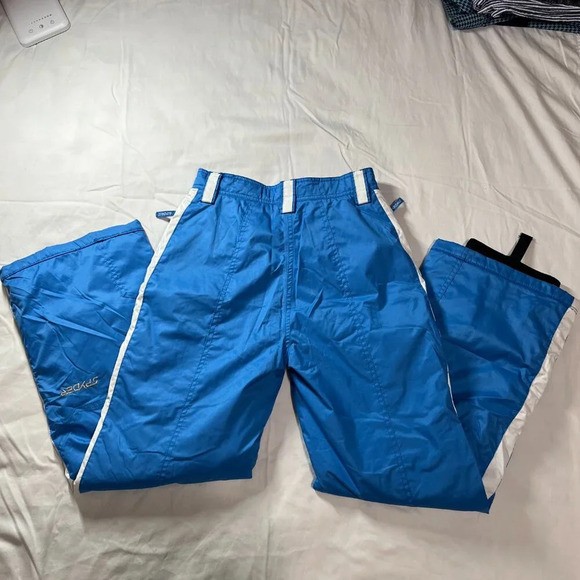 Spyder | Light Blue and White Adjustable Waist Skiing Snow Pants | Size 18Y - Picture 8 of 15